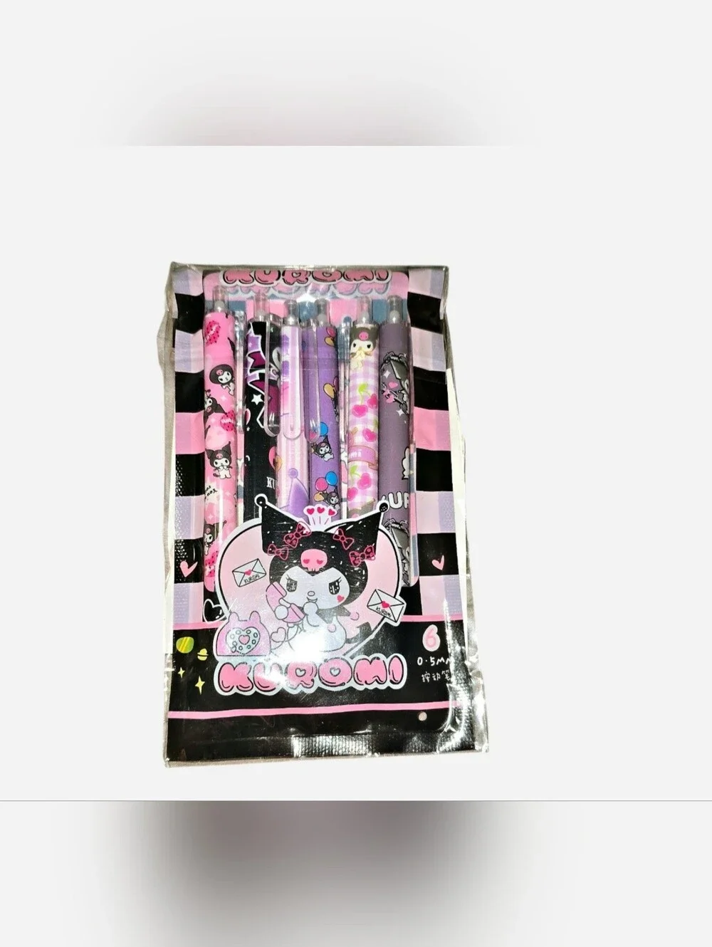 Kuromi Retractable Gel Pen Set NEW In Package